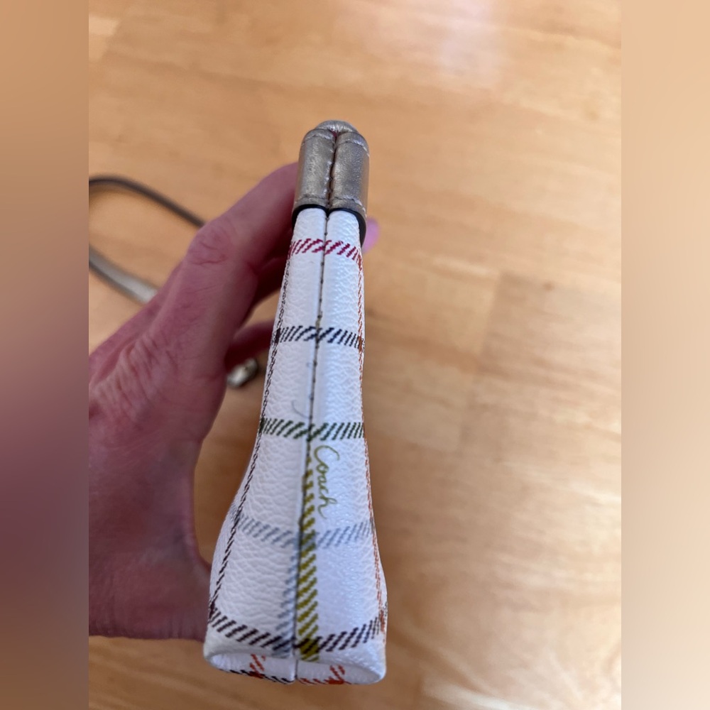 Coach Tattersall Plaid Wristlet - Picture 4 of 14